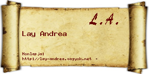 Lay Andrea névjegykártya